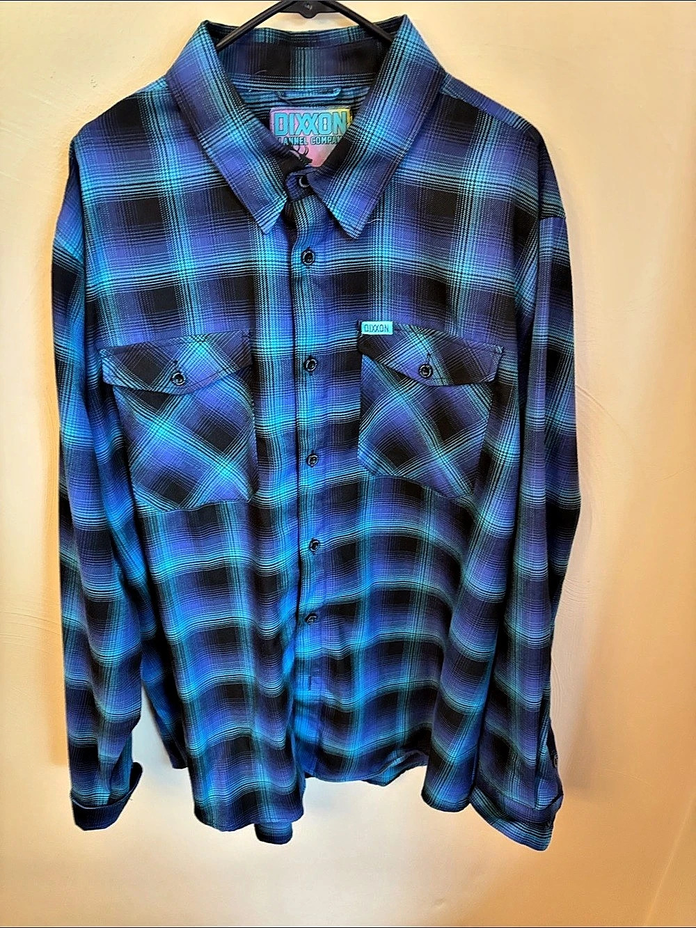 Dixxon Flannel Company Plaid Shirt Blue & Purple 2X Like New
